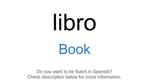 how do you say book in spanish Doc