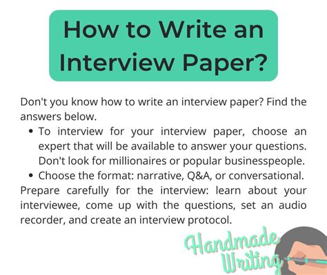 how do you write an interview paper Reader
