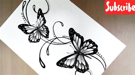 how draw different butterfly tattoos Doc