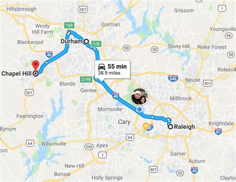 how far is chapel hill from charlotte