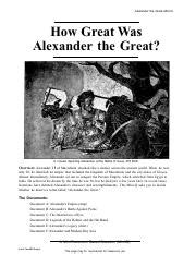 how great was alexander the great mini q answer key PDF PDF