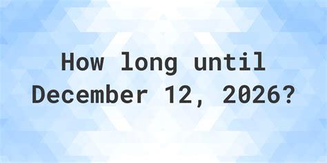 how long until december 12