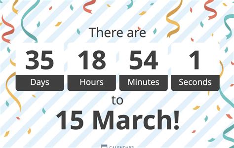 how long until march 16