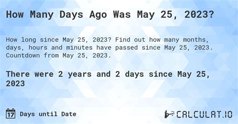 how long until may 28