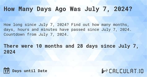 how many days till july 7th 2024