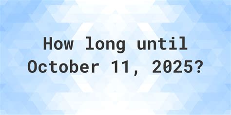 how many days until october 11 2023
