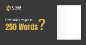 how many pages is 250 words