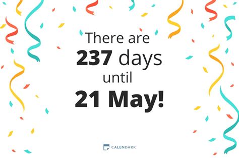 how many weeks until may 11