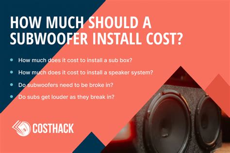 how much does it cost to get subwoofers installed PDF