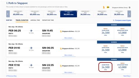 how much krisflyer miles to redeem business class