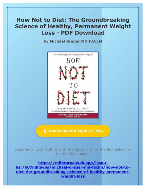 how not to diet groundbreaking science Epub