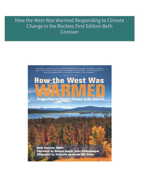 how the west was warmed responding to climate change in the rockies PDF