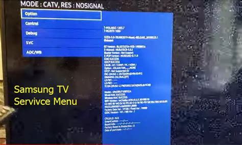 how to access service menu on samsung tv Epub