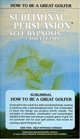 how to be a great golfer self hypnosis subliminal persuasion Reader