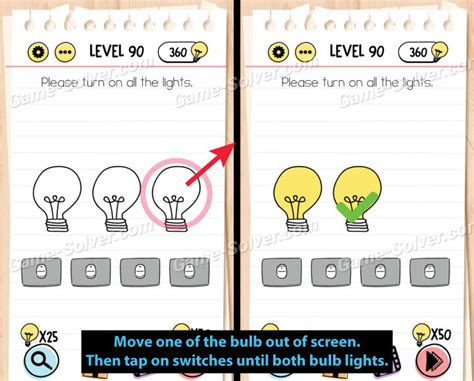 how to beat level 90 on brain test