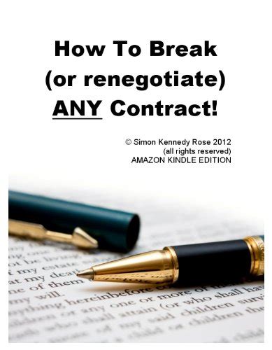how to break or renegotiate any contract Doc