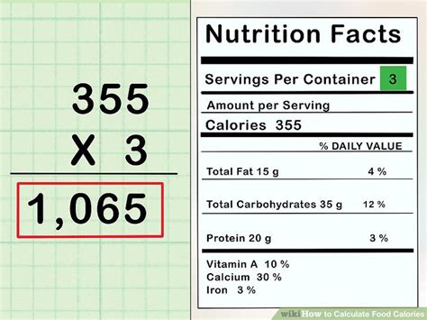 how to calculate the amount of calories in food