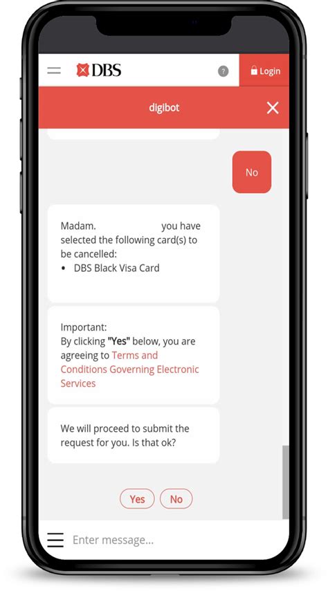 how to cancel dbs credit card