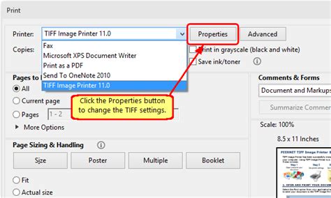 how to change a pdf into a tiff Reader