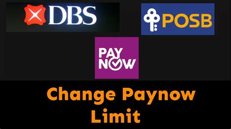 how to change paynow limit dbs