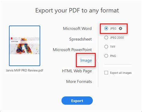 how to change pdf to jpg Reader