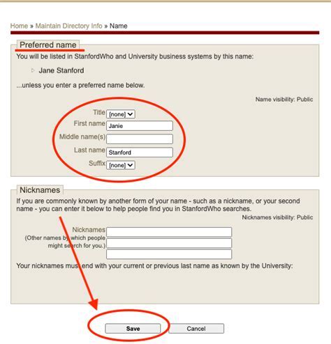 how to change preferred name ucf