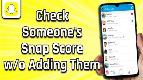 how to check snap score without adding