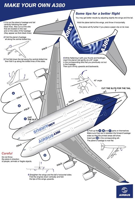 how to construct a a380 3d paper airplane Kindle Editon