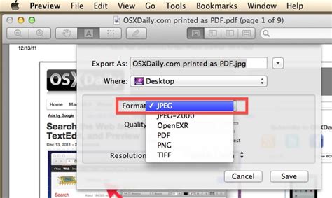how to convert a pdf to a jpeg on a mac Reader