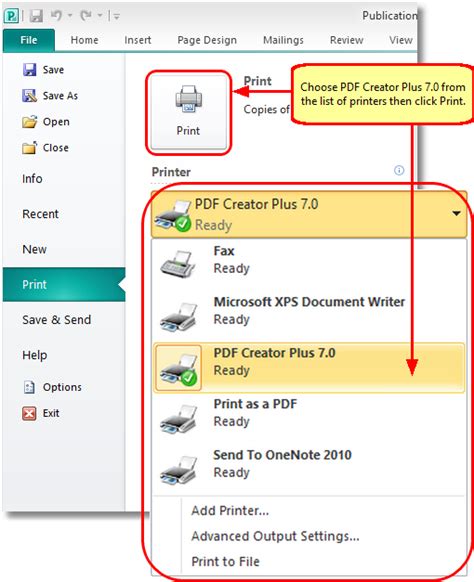 how to convert a publisher file to pdf Reader