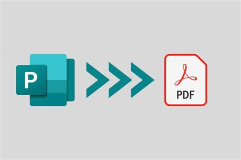how to convert microsoft publisher to pdf PDF