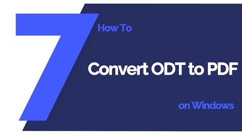 how to convert odt to pdf Doc