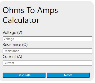 how to convert ohms to amps Reader