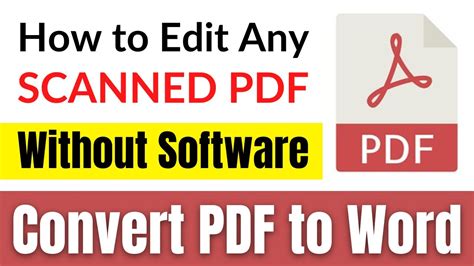 how to convert scanned pdf to word editable document Epub