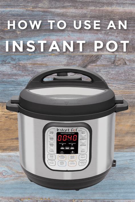 how to cook using instant pot