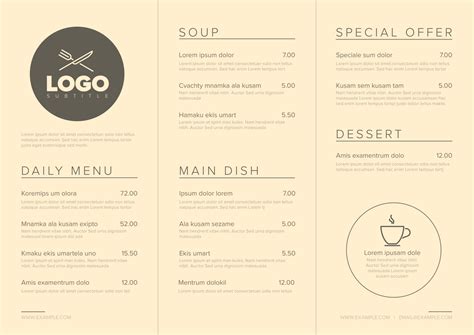 how to create a restaurant menu