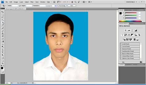 how to create passport size photo