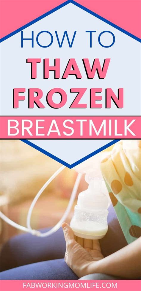 how to defrost breast milk fast