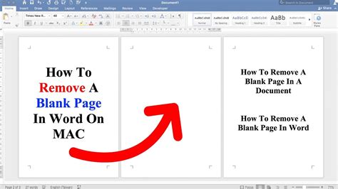how to delete a page from a word document mac Kindle Editon
