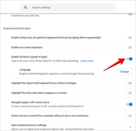 how to disable speech recognition chromebook