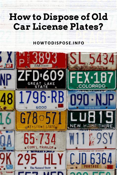 how to dispose of old license plates