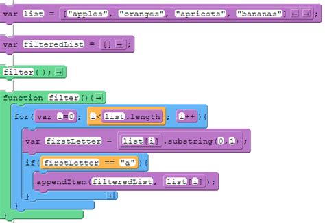 how to do a list code.org