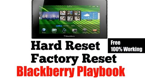 how to do factory reset on blackberry playbook Kindle Editon