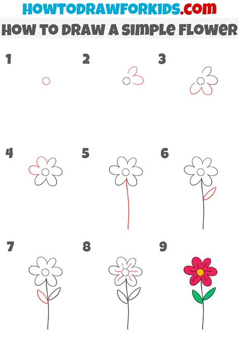 how to draw flowers step by step for kids pdf PDF