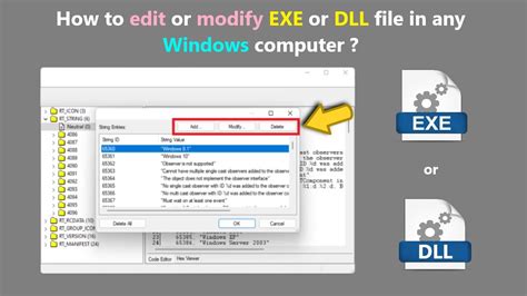 how to edit exe files