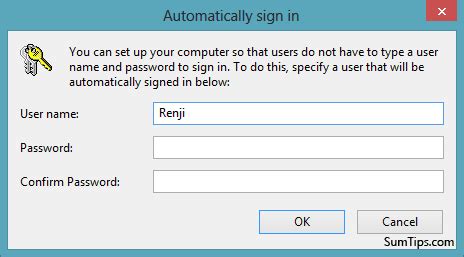 how to enable automatic logon windows 8 Reader