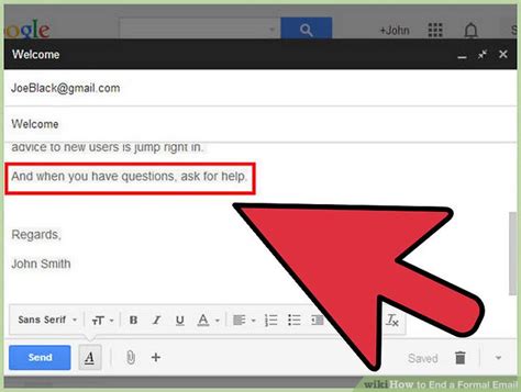 how to end of a formal email