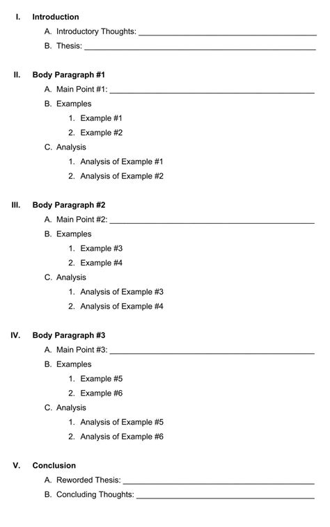 how to essay outline template Reader