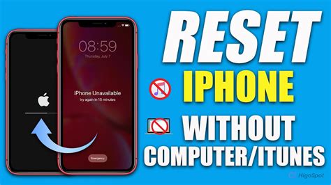 how to factory reset iphone 4 without passcode and computer Doc