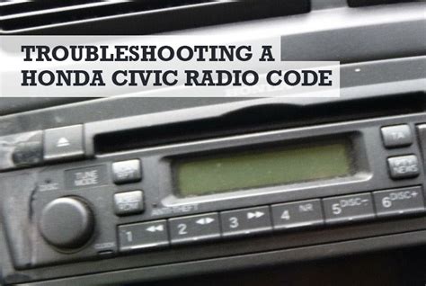 how to find radio code for honda civic PDF